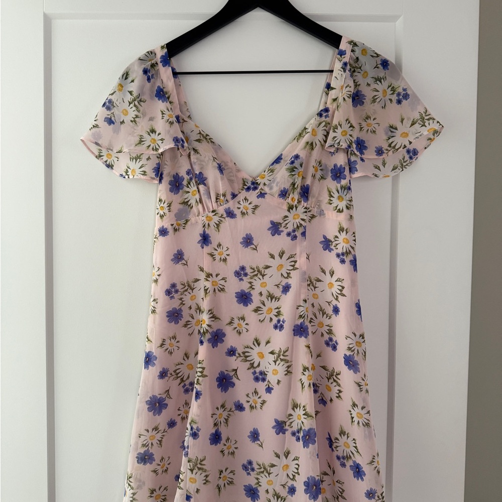 Forever 21 Floral Dress with Blue and Yellow Accents